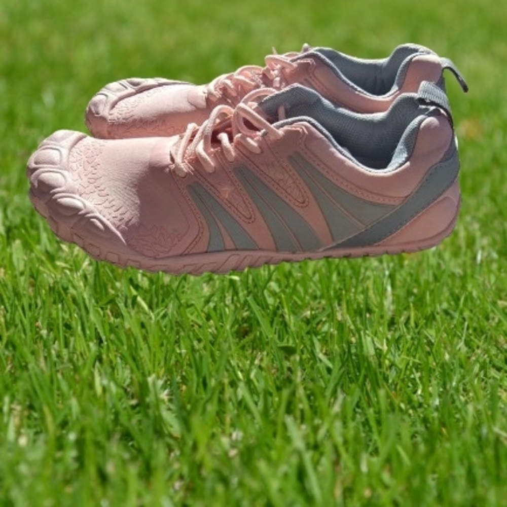 Women's Pink and Gray Athletic Shoes
